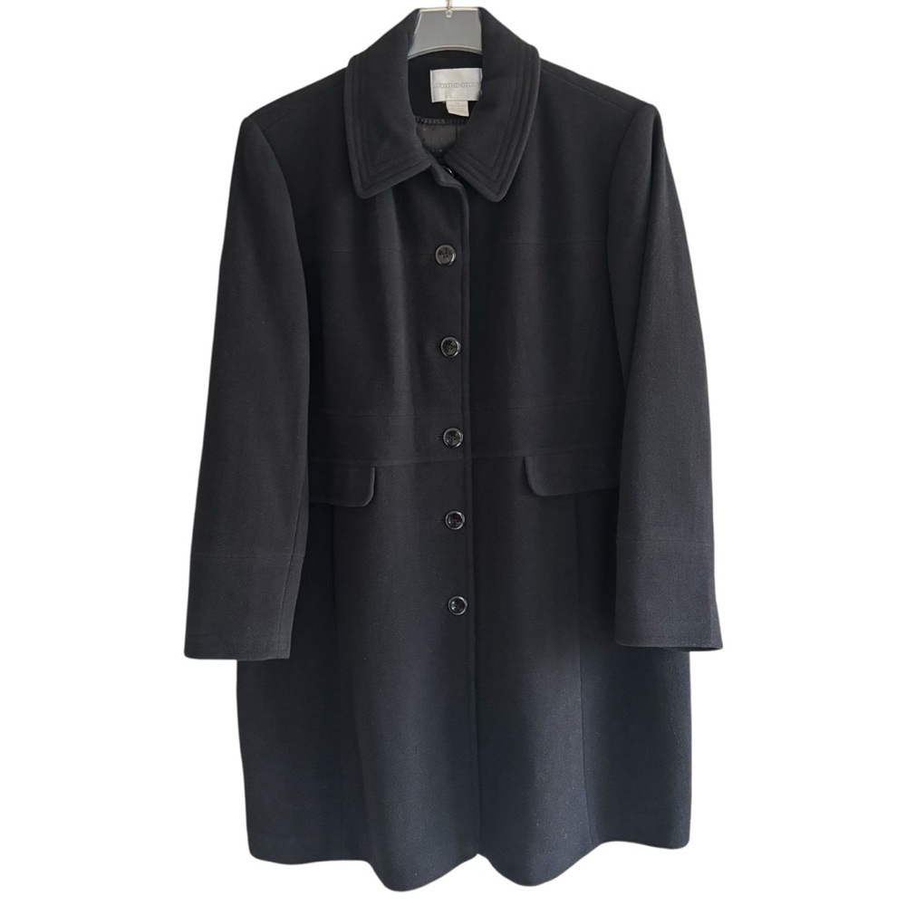 Worthington Wool Blend Long Pea Coat Size 2X Single Breasted Fully Lined NWT